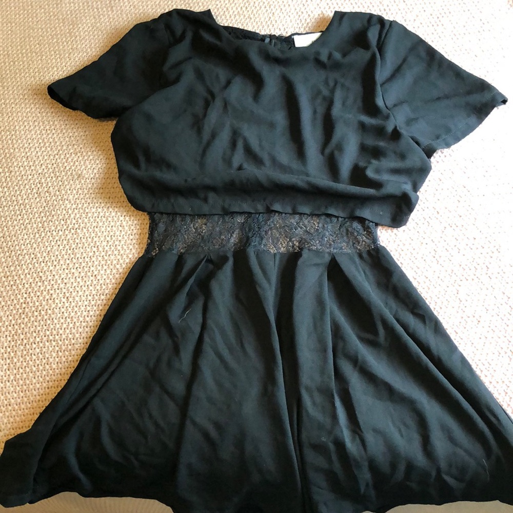 Black lace Romper